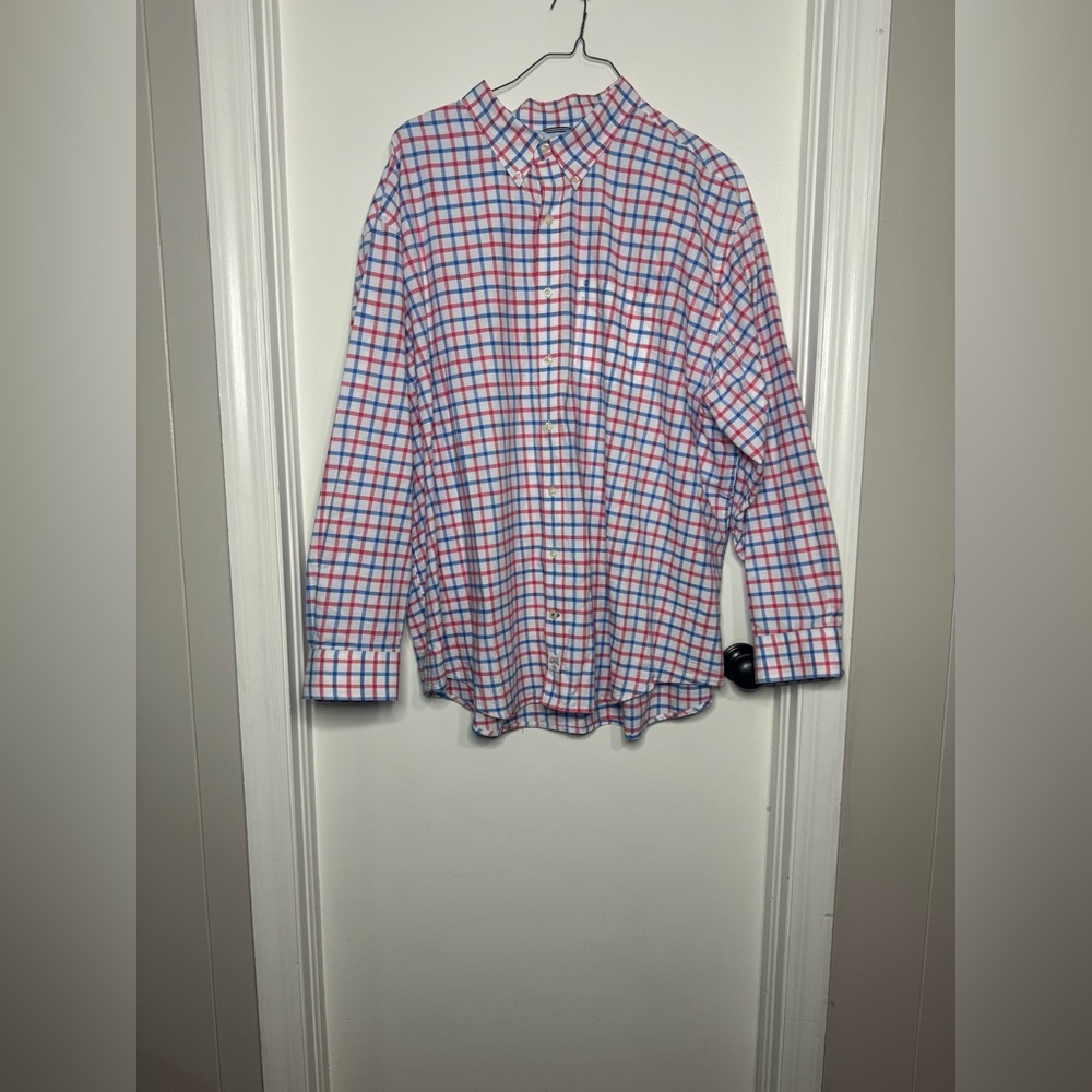 IZOD Saltwater Relaxed Classic Long Sleeve Button Down Men Shirt Size 4x